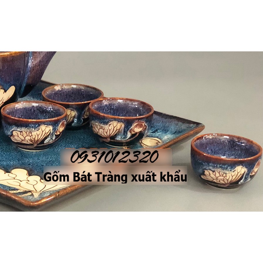 bộ ấm trà tại tphcm Bát Tràng_bộ ấm trà uma Bát Tràng