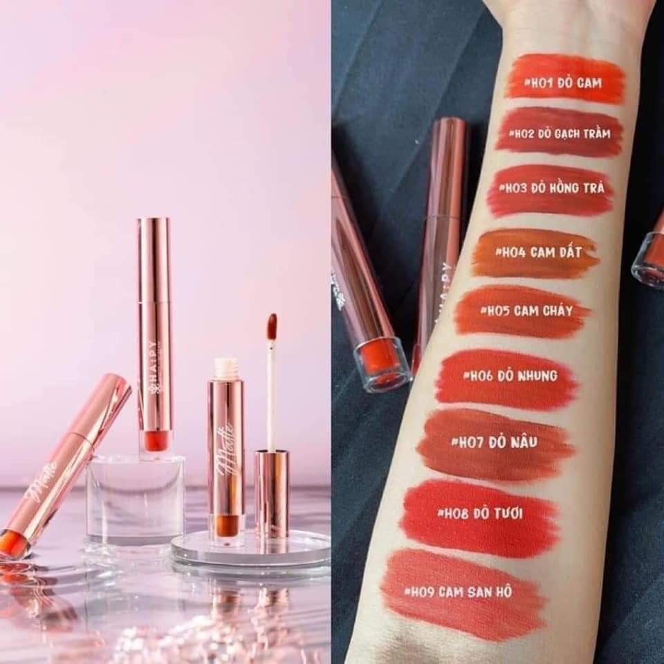 SON KEM LỲ HAPPY  Kháng Nước Lâu Trôi 3.5ml - Son hapy minigarden matte lipstick