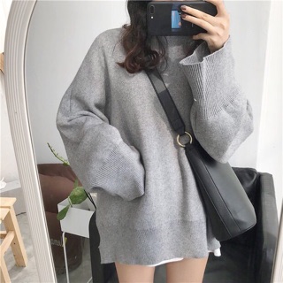 [ORDER] Áo len basic dáng rộng xẻ hông ulzzang