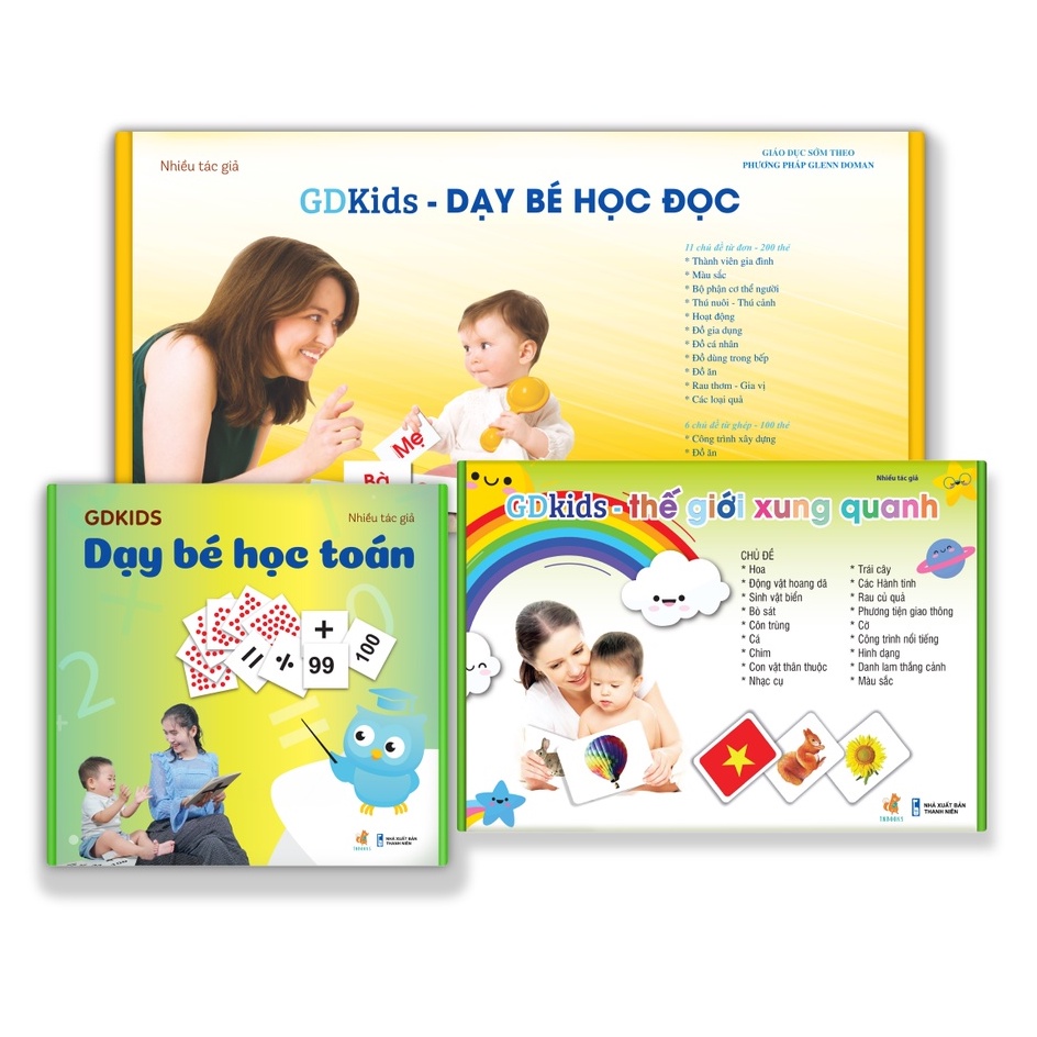 Flashcard - Combo kết hợp bộ thẻ học thông minh theo phương pháp Glenn Doman (Hộp 459 thẻ)