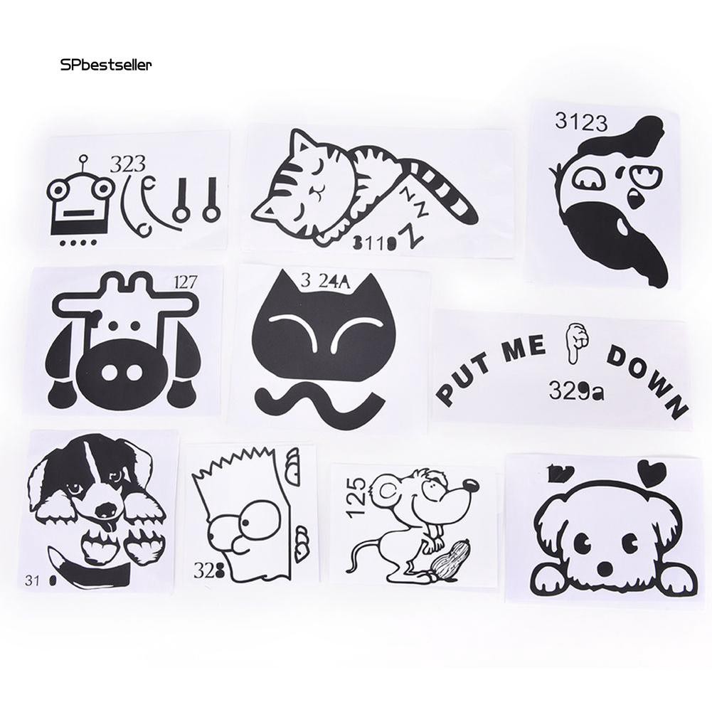 Miếng Dán Hình Trang Trí Công Tắc/ Nhà Vệ Sinh Hoạ Tiết Hoạt Hình Dễ Thương