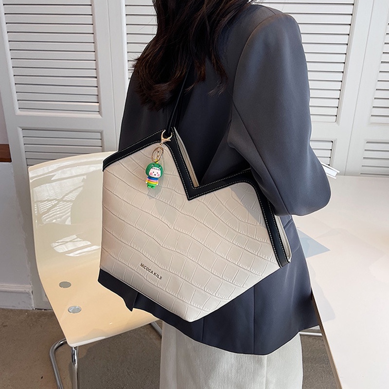 Ielgy Túi Đeo Vai Sức Chứa Lớn Họa Tiết Vân Đá Chất Lượng Cao Cho Nữ