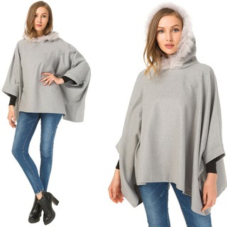 Áo khoác dạ cổ lông thú