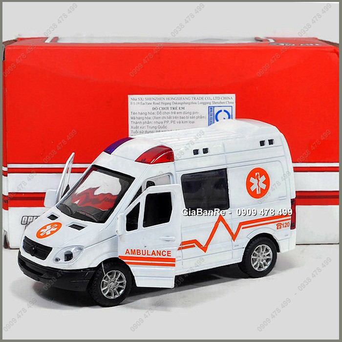 XE MÔ HÌNH KIM LOẠI TỈ LỆ 1:36 - XE CẤP CỨU MERCEDES SPINTER - 9906.2