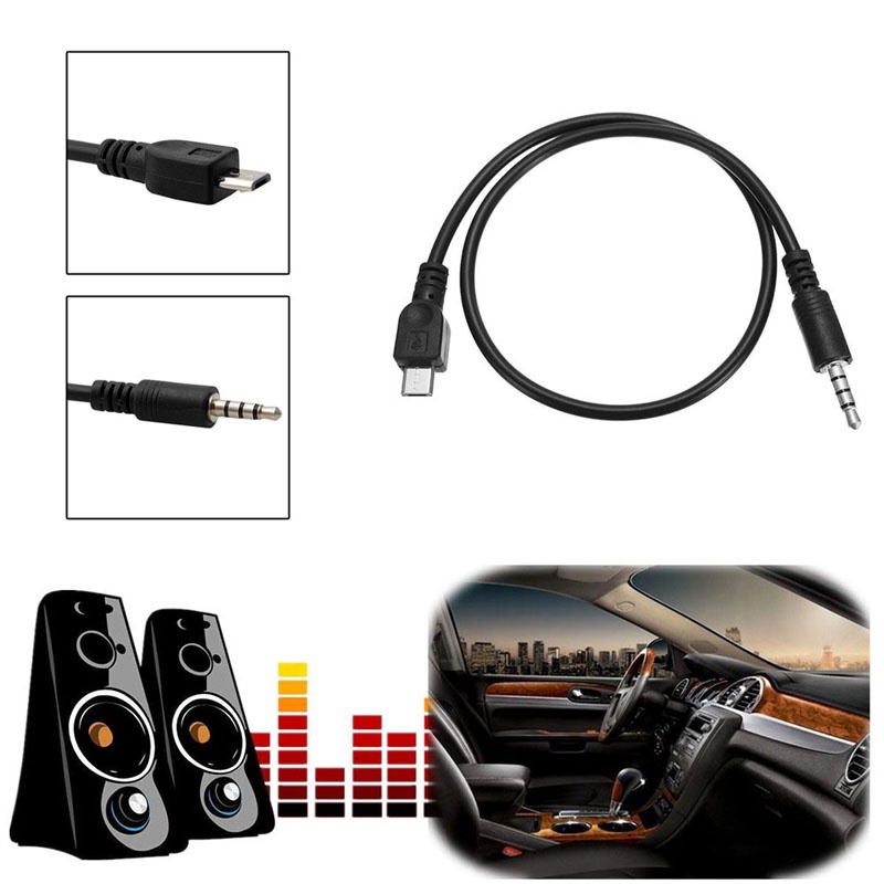 Dây Cáp Chuyển Đổi Micro Usb Sang Jack 3 5mm 3 5 3 5mm Đa Năng Tiện Dụng Cho Điện Thoại