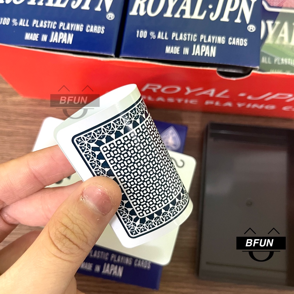 Bài Tây Nhựa ROYAL - JAPAN 100% Plastic Cao Cấp - Bộ Bài Tây Nhựa 52 Lá Chống Nước, Bẻ Cong Không Gãy BFUN