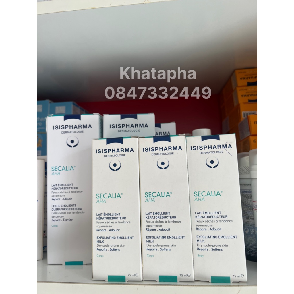 Secalia AHA Isis Pharma Kem Giảm Khô Da, Dày Sừng 75mL/200ml