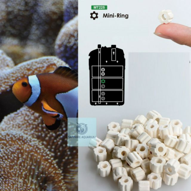 Vật liệu lọc cao cấp ổn định độ pH nước - Mini ring - Túi 1 lít khoảng 570gr