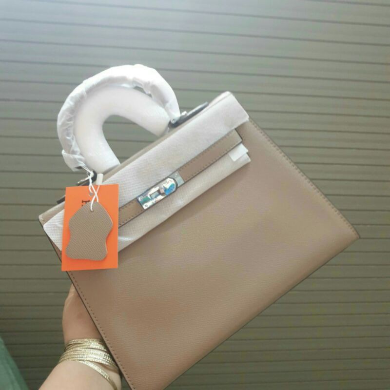 Túi H Kel.ly size 25 tag bạc kèm ổ khoá | BigBuy360 - bigbuy360.vn