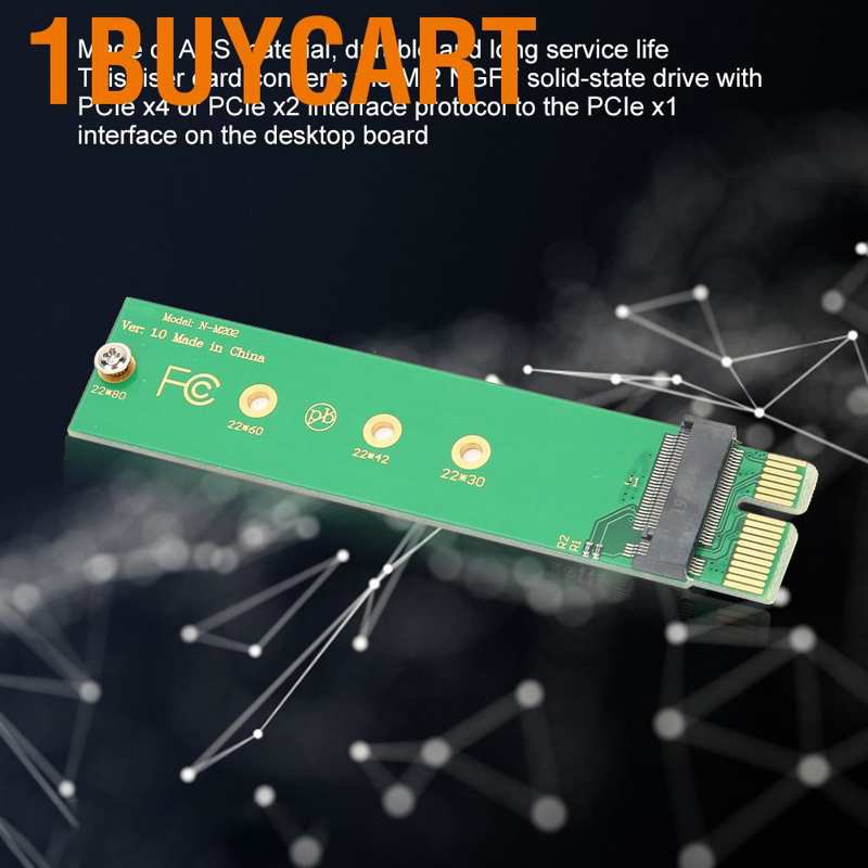 1buycart PCIE to M2 Hard Disk Adapter Expansion Cards PCI-E X4 M.2 SSD SATA/NVME NGFF