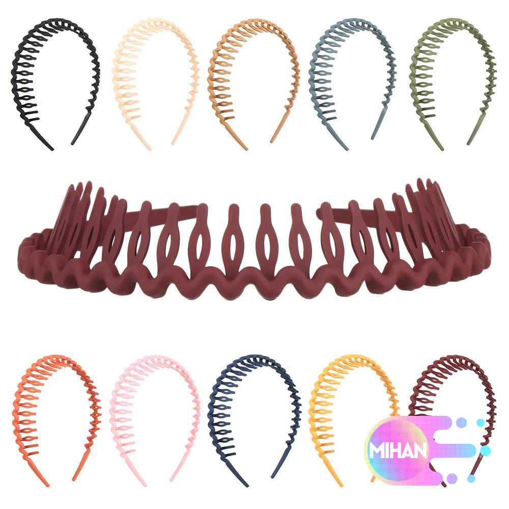 Băng đô bằng resin màu trơn chống trượt nhiều màu sắc dành cho nữ