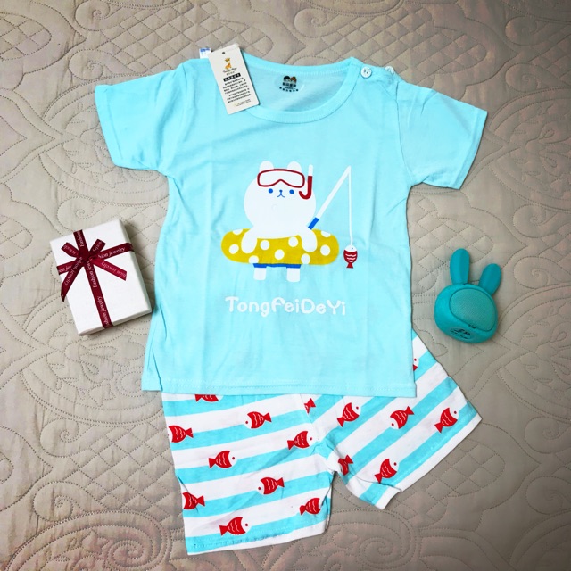 Combo 5 bộ Cotton xuất Hàn cho bé