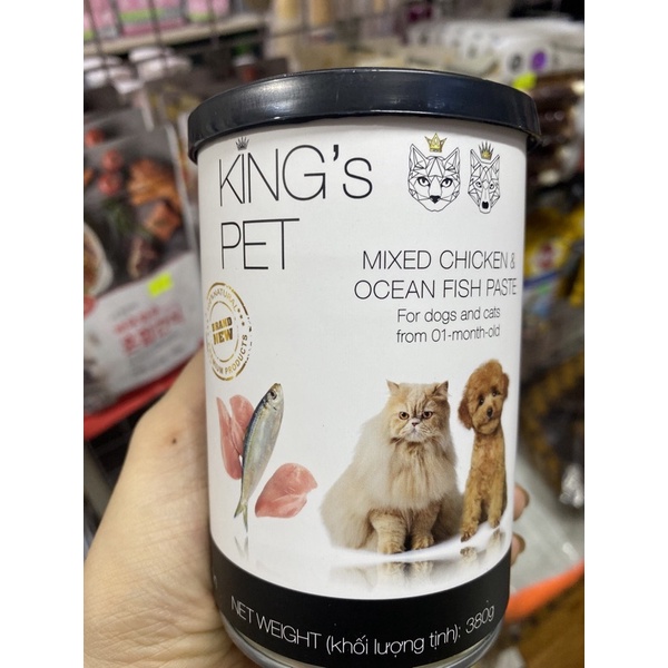 [HÀNG CAO CẤP]Pate Hỗn Hợp King’s Pet lon 380gram