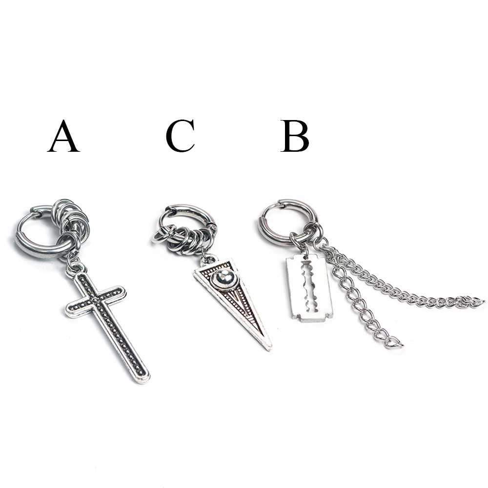 Đôi Khuyên Tai Hình Tam Giác Nhỏ Xinh Thời Trang Cho Nam Nữ