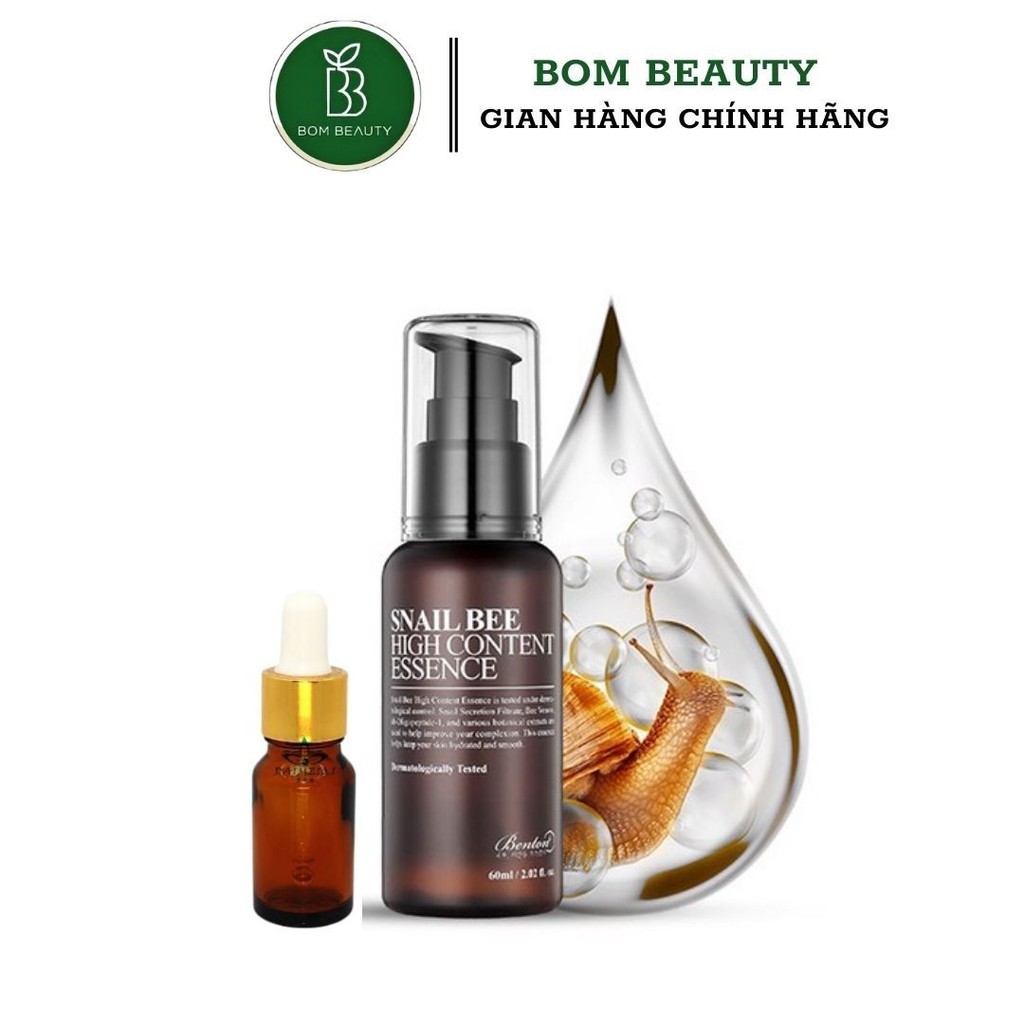 Serum phục hồi cho da mụn nhạy cảm Benton Snail Bee High Content Essence 60ml