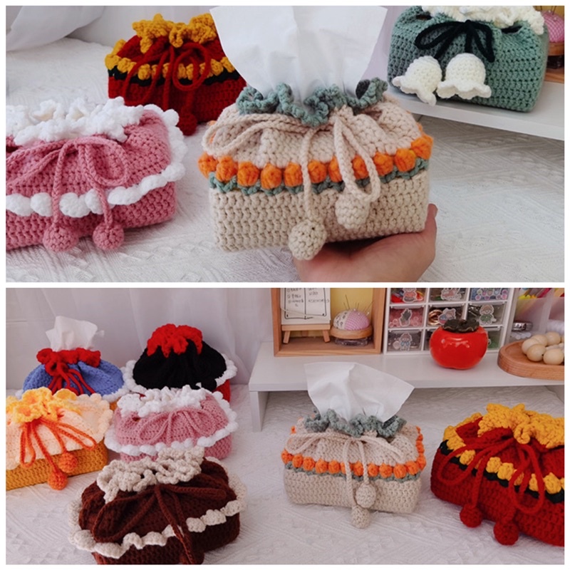 DIY Gói Nguyên Liệu Móc 🧶 Tự Làm Hộp Đựng Khăn Giấy  🧻 - Quà Tặng Handmade Tự Làm Decor [Có hướng dẫn]