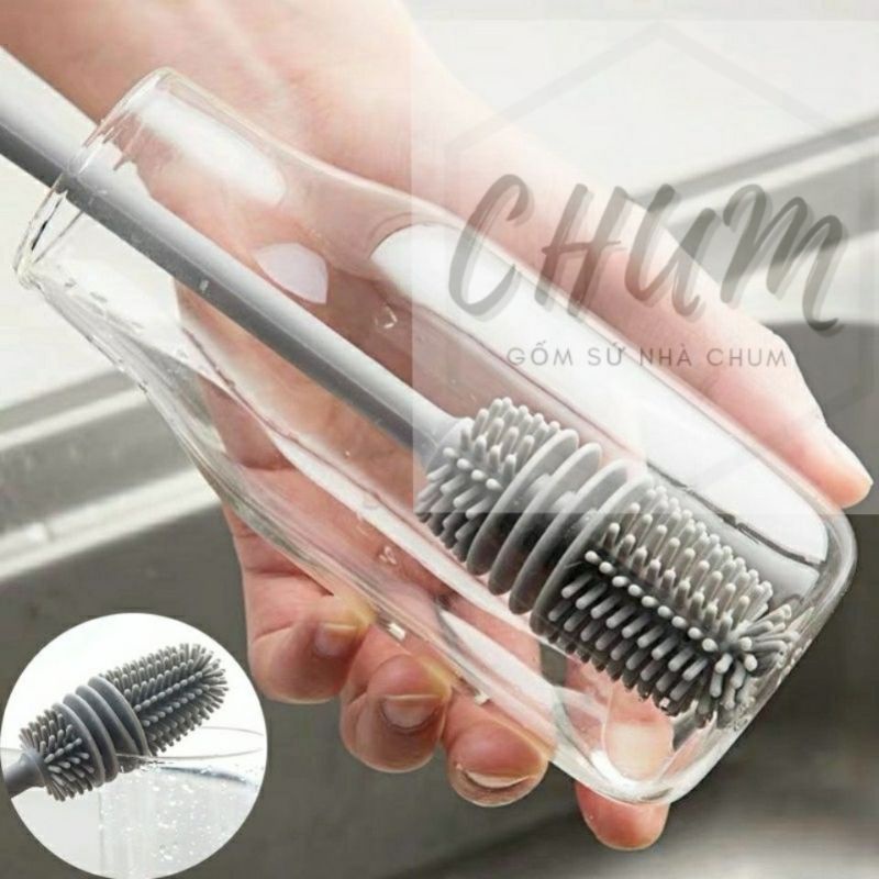Cây cọ rửa cốc silicon, chén, chai lọ, bình sữa