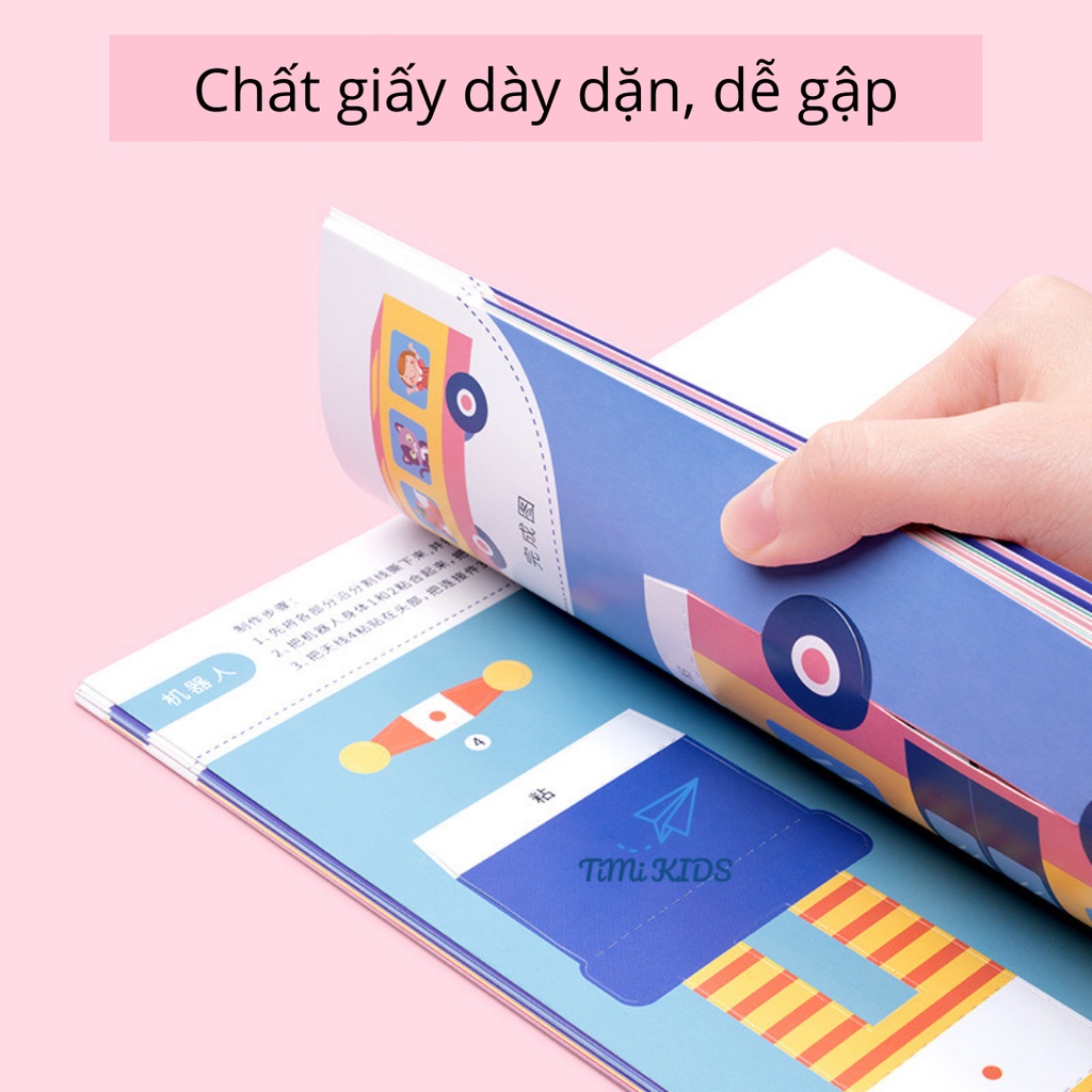 Đồ chơi gấp giấy 3D, xếp giấy nghệ thuật origami 3D giúp bé vừa chơi vừa rèn luyện sự khéo léo và thỏa sức sáng tạo