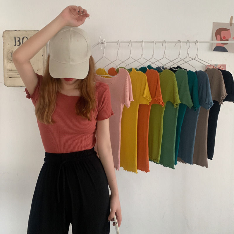 T-shirt Korean short sleeve loose top