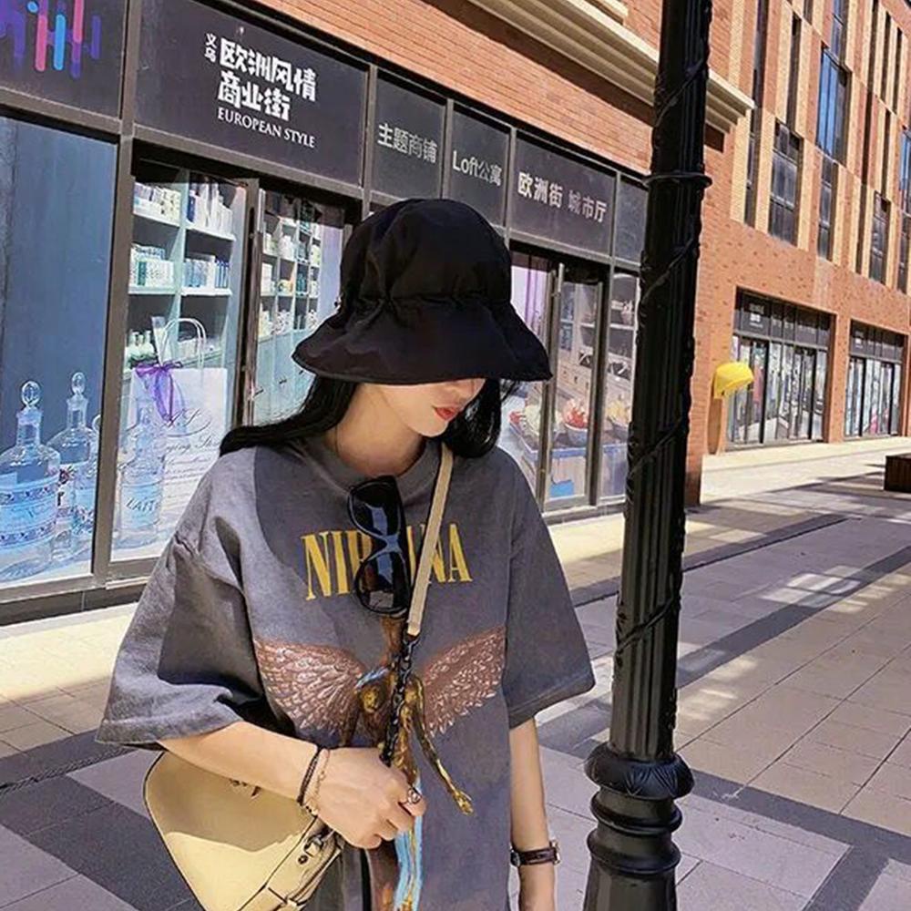 DWAYNE Mũ Bucket Chống Tia Cực Tím Thoáng Khí Phong Cách Hip Hop Hàn Quốc Cho Nữ