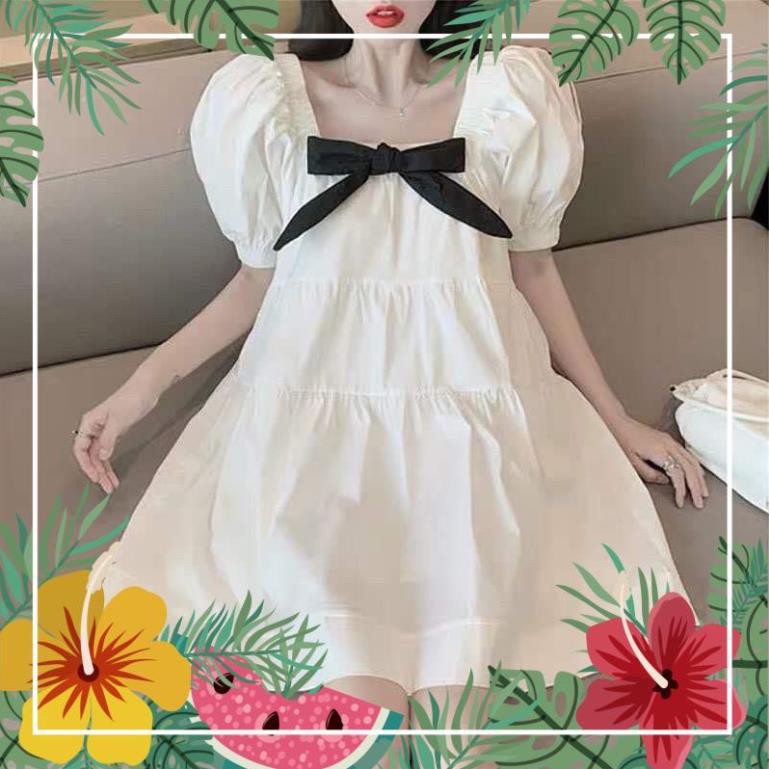Váy baby doll nơ đen HS65 ATSHOP CHUYÊN SỈ LẺ THỜI TRANG