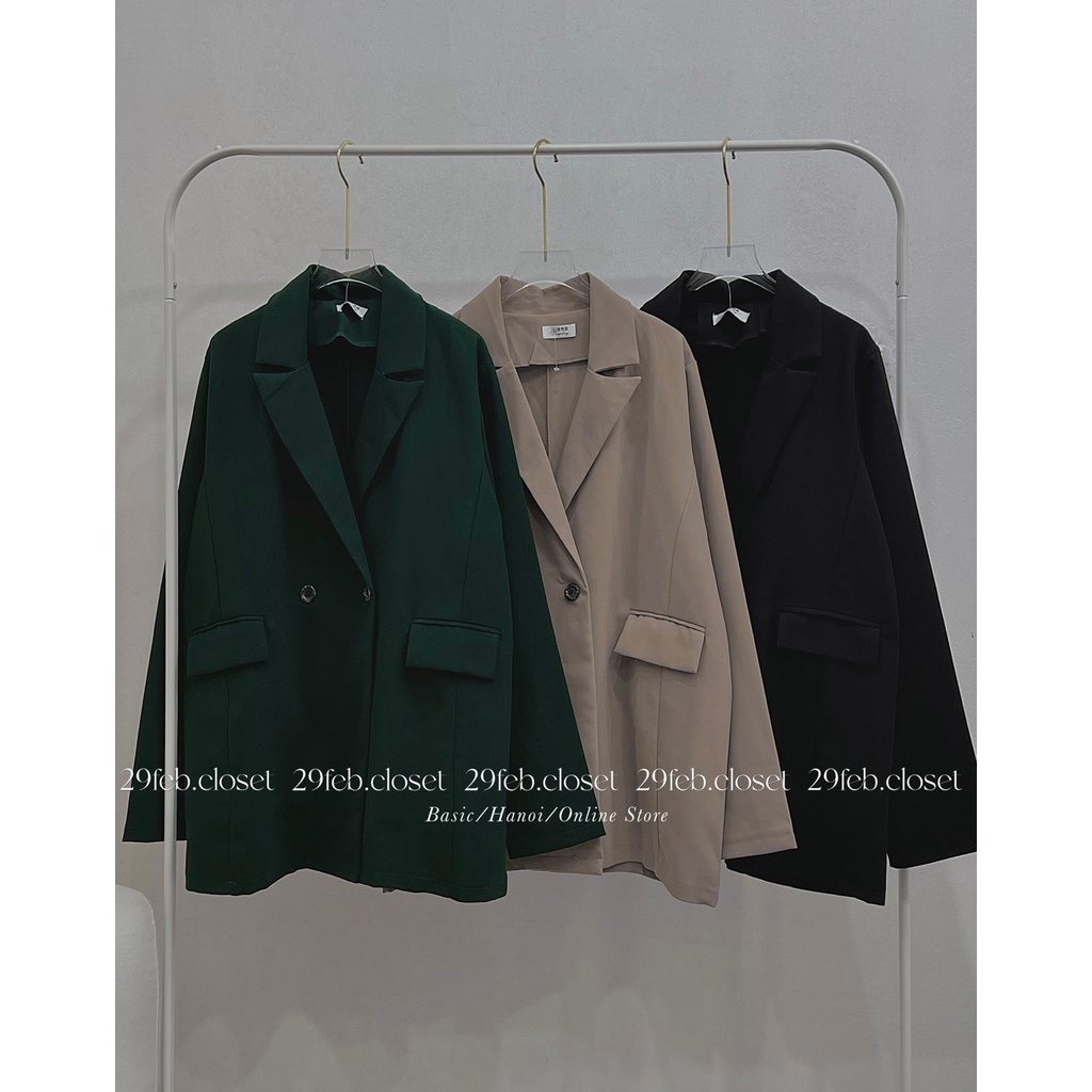 [Ảnh thật/Video] Áo blazer 1 lớp oversize túi nắp 29feb.closet A48 | WebRaoVat - webraovat.net.vn