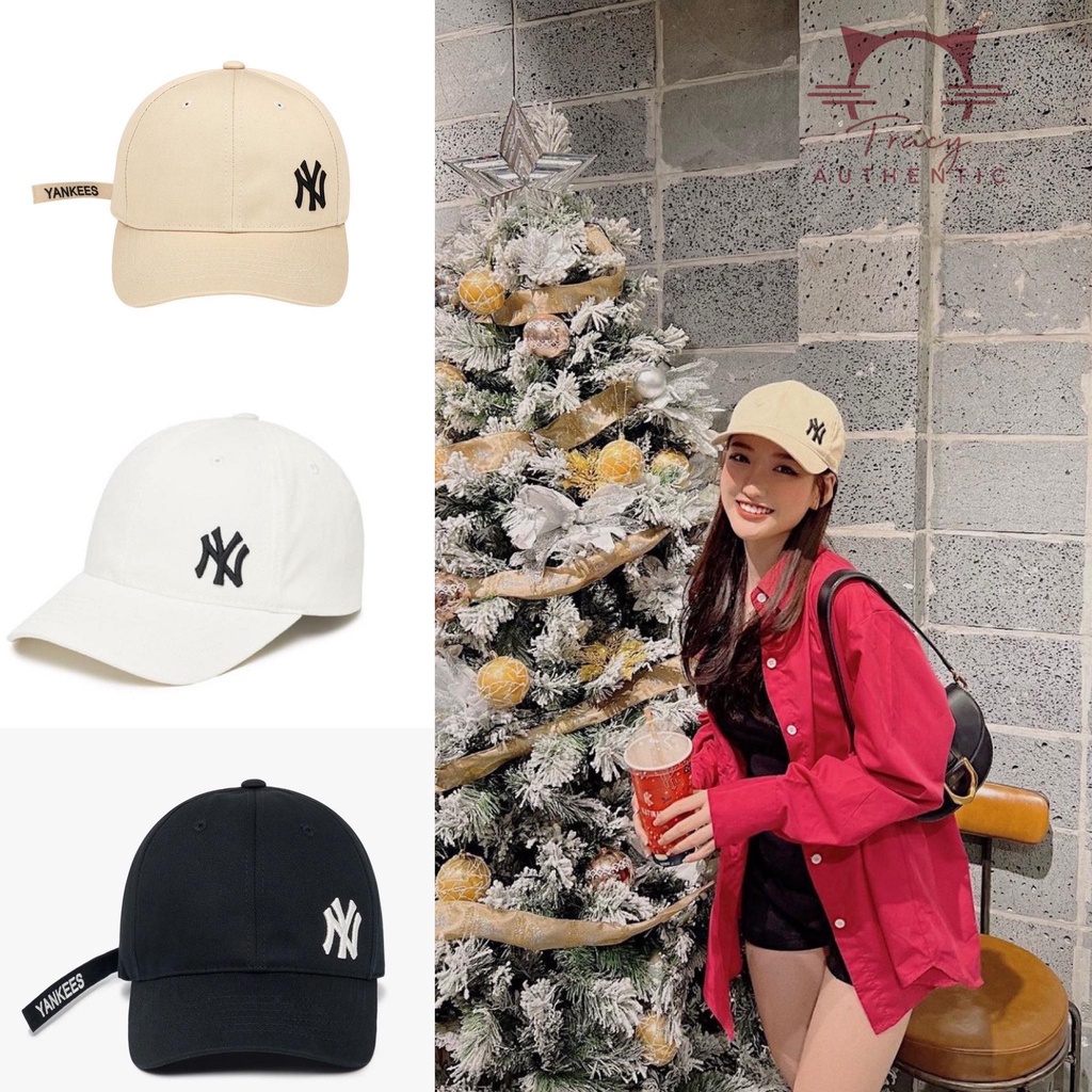 (CHÍNH HÃNG) Mũ MLB ny basic logo lệch chéo unisex nam nữ form mềm cao cấp