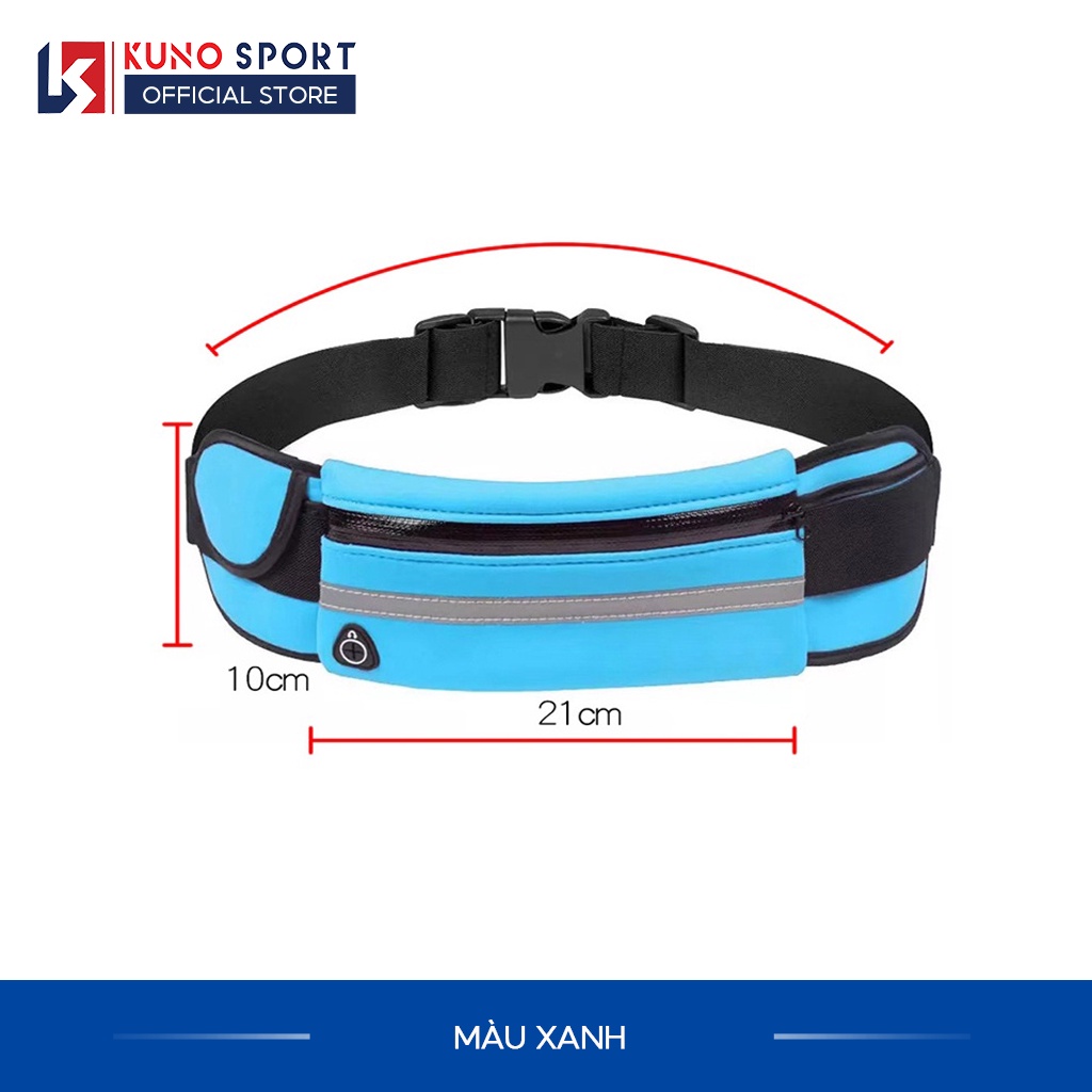 [Mã FATREND1912 giảm đến 30k tối đa 99k] Túi Đeo Hông Chạy Bộ KUNO SPORT Có Led Phản Quang