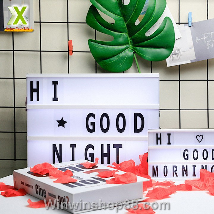 Hộp đèn led gắn chữ cái trang trí size A4 cực đáng yêu - Muasamhot1208
