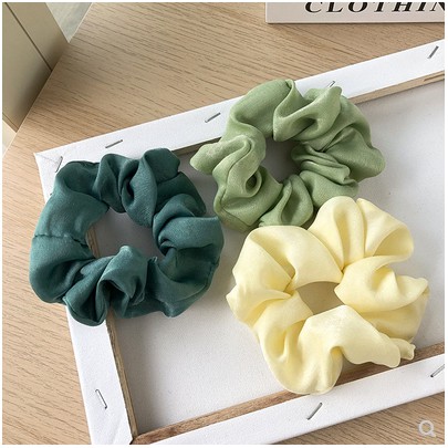 Scrunchies ,Dây buộc tóc, Cột tóc Vải Trơn Nhiều Màu