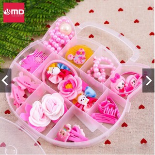 Hộp phụ kiện tóc mèo Hello kitty đáng yêu cho bé