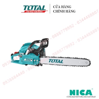 Máy cưa cầm tay total tg5451811 máy cưa xích chạy xăng động cơ 2 thì 46cc mạnh mẽ công suất 1.8kw tốc độ 3100rpm