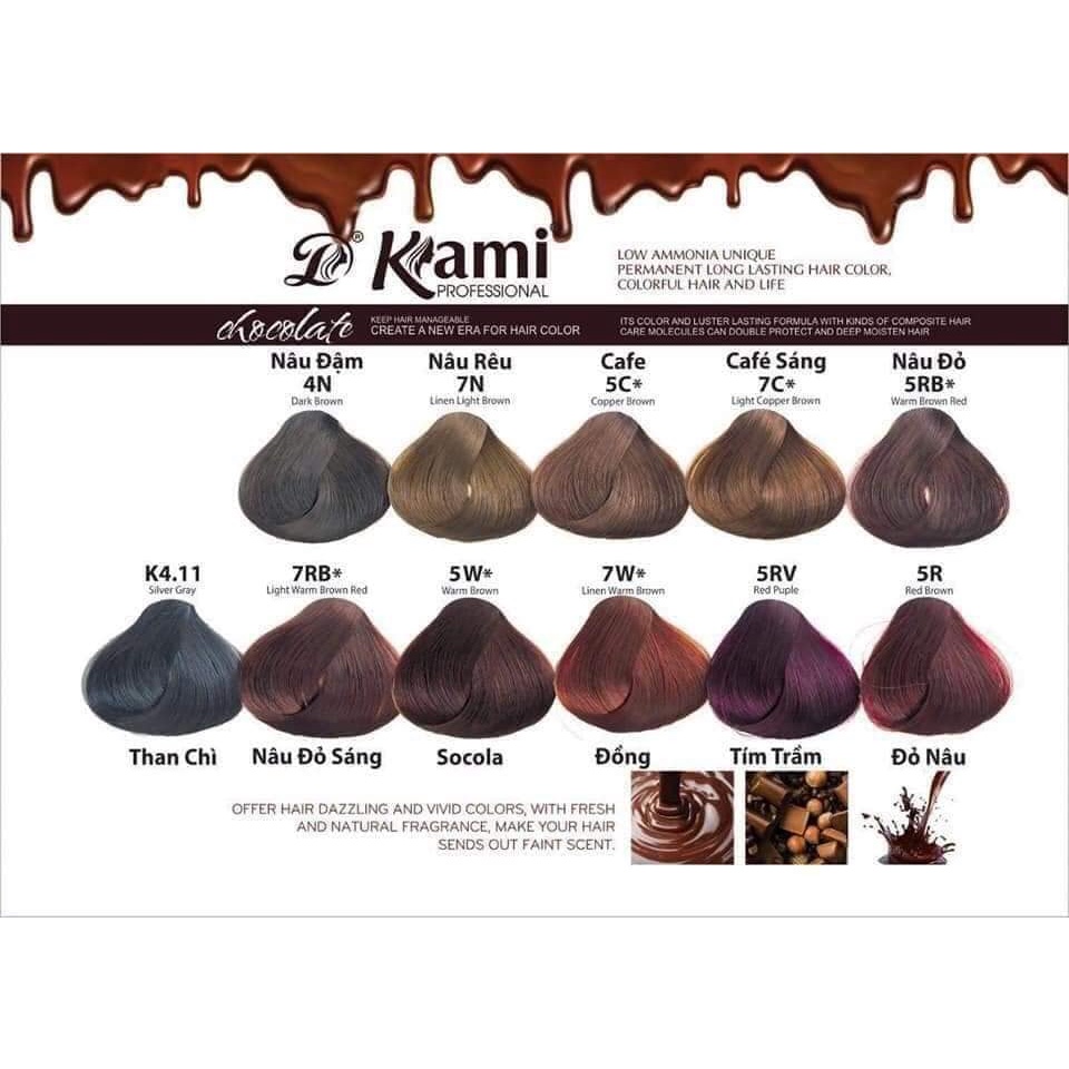 MÀU NHUÔM KAMI VỚI NHỮNG TONE MÀU HÓT NHẤT 100ML