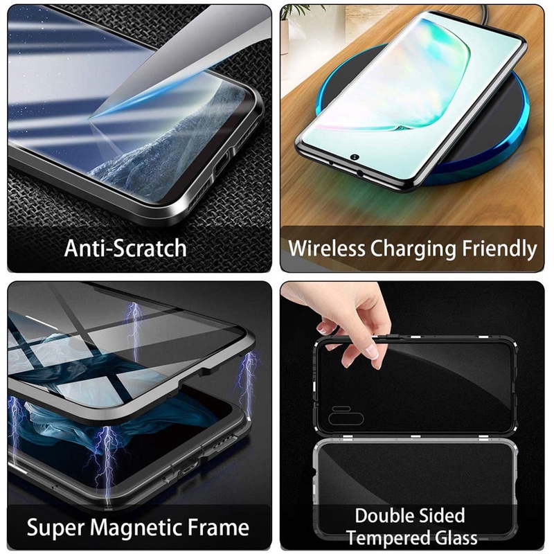 Ốp Điện Thoại Hai Mặt Kính Cho Samsung Galaxy S23 Ultra S23 Plus Samsung S22 Ultra