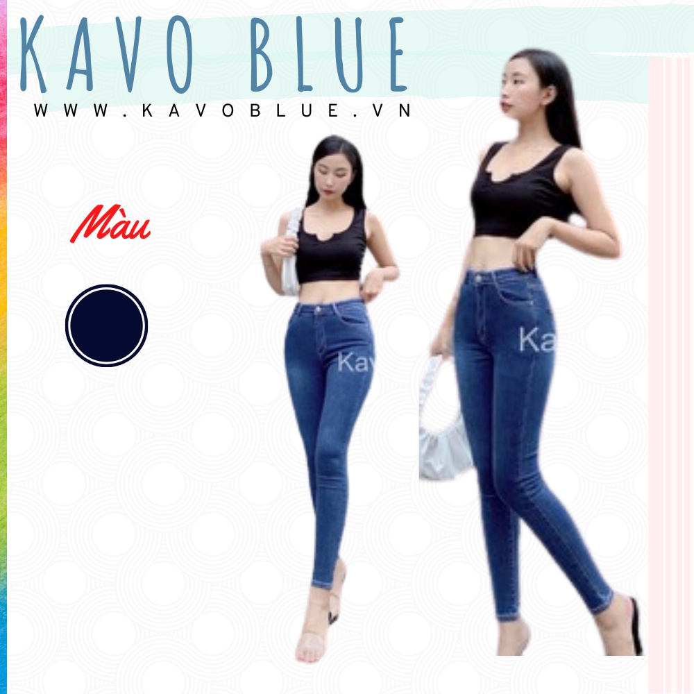 Quần Jean Nữ Lưng Cao Dáng Skinny KAVO BLUE B96.03