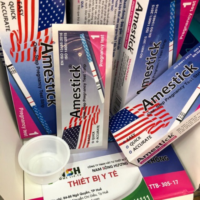 [DATE 11/2021]  combo 3 BỘ QUE THỬ THAI TEST THỬ THAI NHANH DỤNG CỤ PHÁT HIỆN THỬ THAI SỚM AMESTICK QUE THỬ THAI TẠI NHÀ