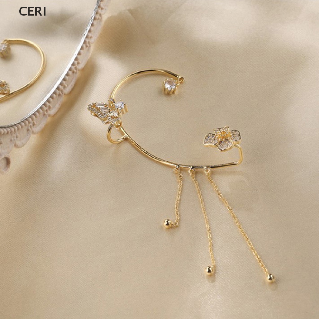 1 Khuyên Kẹp Vành Tai Hình Bông Tuyết / Bươm Bướm Thời Trang Dễ Phối Đồ