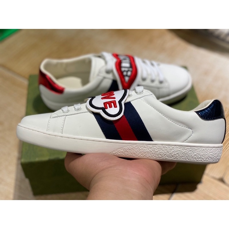 👉🏻Freeship👉🏻 Giày thể thao GG 3 vạch 𝐆𝐮𝐜𝐜𝐢 Môi For Love mẫu mới hàng cao cấp cực chất