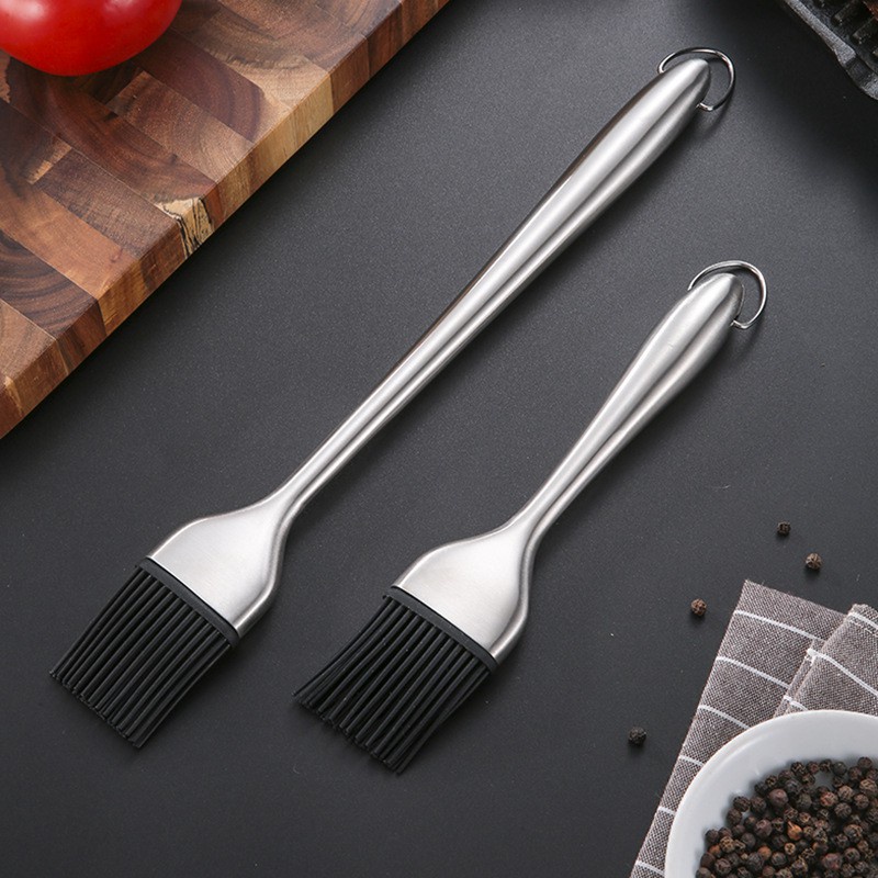 Cọ phết dầu KATELV nướng BBQ bằng silicone và thép không gỉ 304 cho nhà bếp