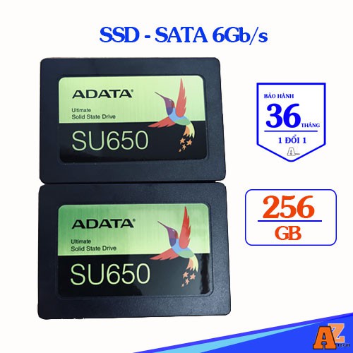 Ổ cứng SSD SATA ADATA 256GB tốc độ 6Gb/s (Bảo hành 36 tháng)