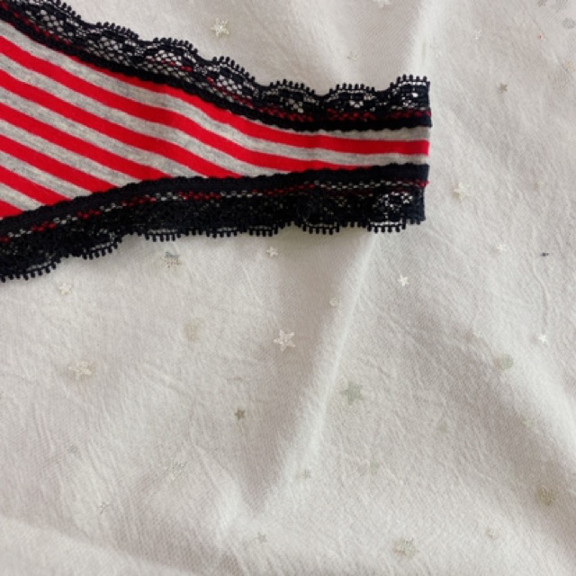 Ck023  - Quần lót lọt khe cotton mềm phối ren - Kellywang