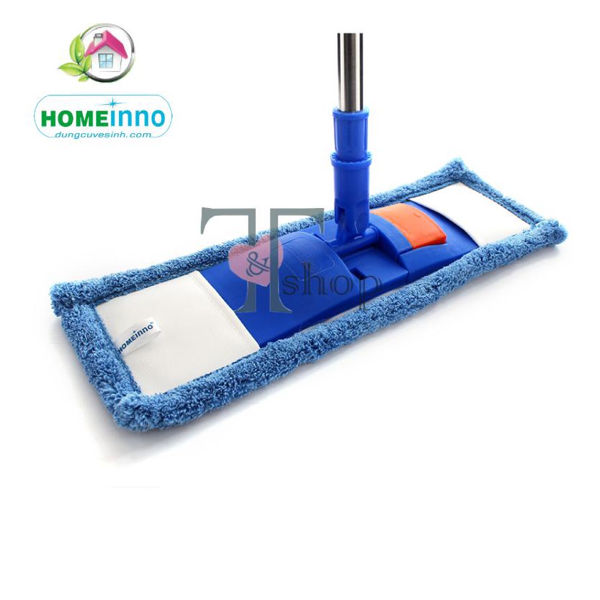 Miếng Lau Nhà 40cm Thay Thế Vải Microfiber San Hô Kiểu Cài Homeinno