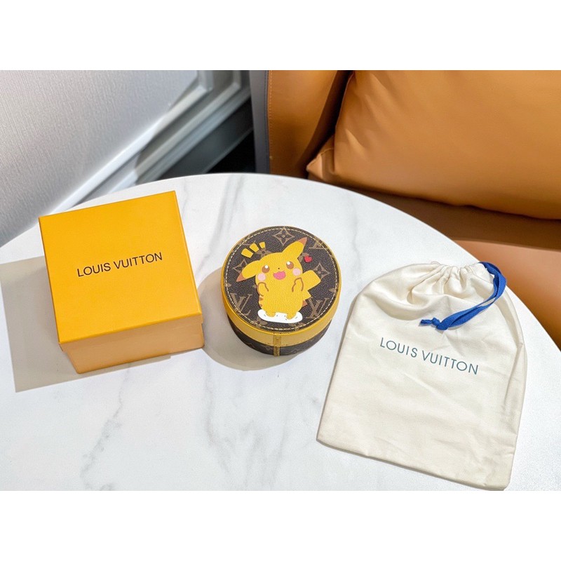 Hộp đựng trang sức da thật cao cấp hình pokemon thương hiệu Louis Vuitton LV hàng 1-1 vip