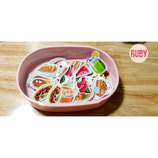 Bộ 35 nhãn dán stickers Đồ Ăn Nhật