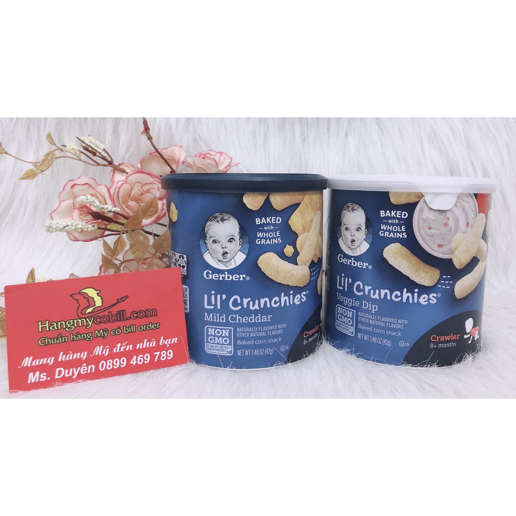 (có bill nhập)Bánh Ăn dặm Gerber Lil'Crunchies 42g