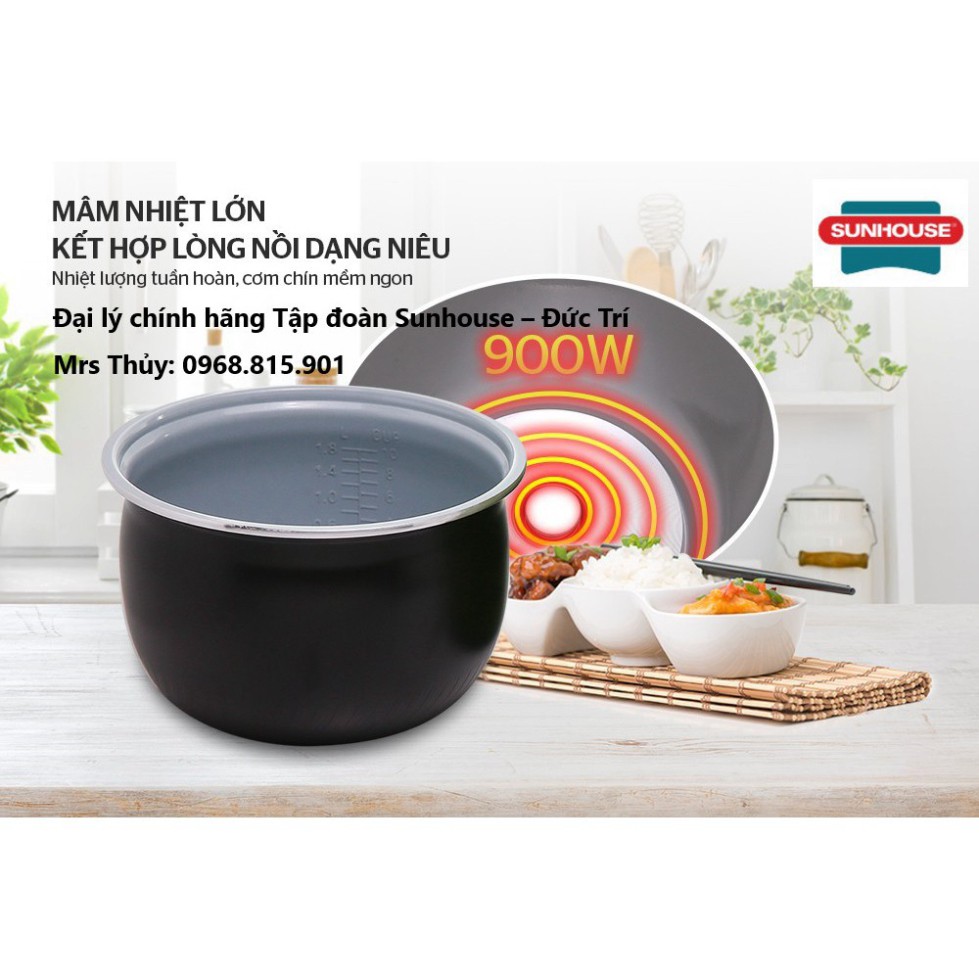 Nồi cơm điện Sunhouse 1.8L MAMA SHD8665G