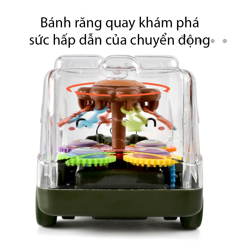 Đồ chơi xe hoạt hình KAVY quán tính chạy đà hình bánh răng chuyển động bên trong vui nhộn