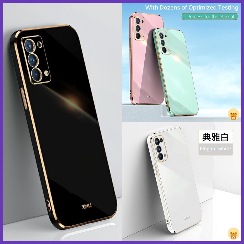 Ốp Điện Thoại Mềm Mạ Viền Sang Trọng Cho Oppo Reno 5 Case Reno 5 Pro 4G 5G