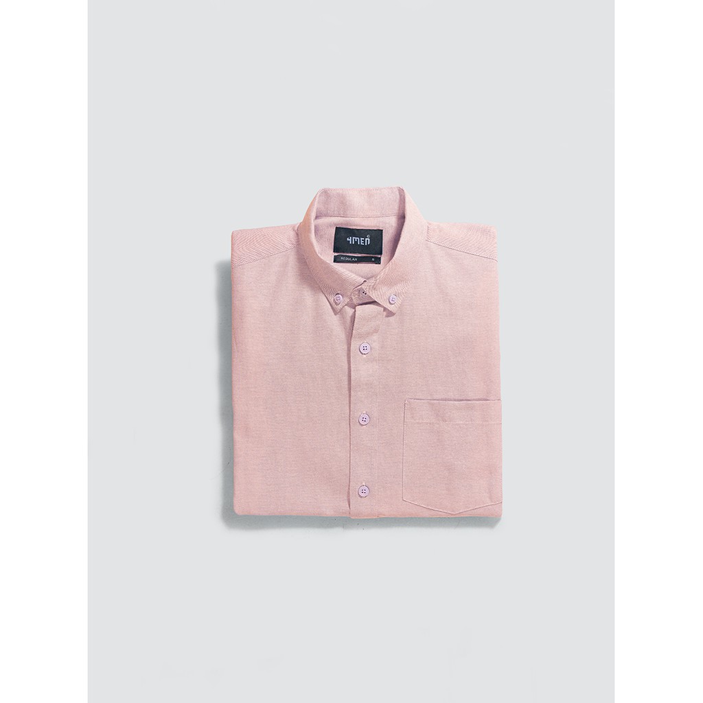Áo sơ mi nam Oxford 4MEN SM057 dài tay, cổ Đức, có túi, vải Oxford cao cấp không nhăn, không co rút, không phai màu | BigBuy360 - bigbuy360.vn
