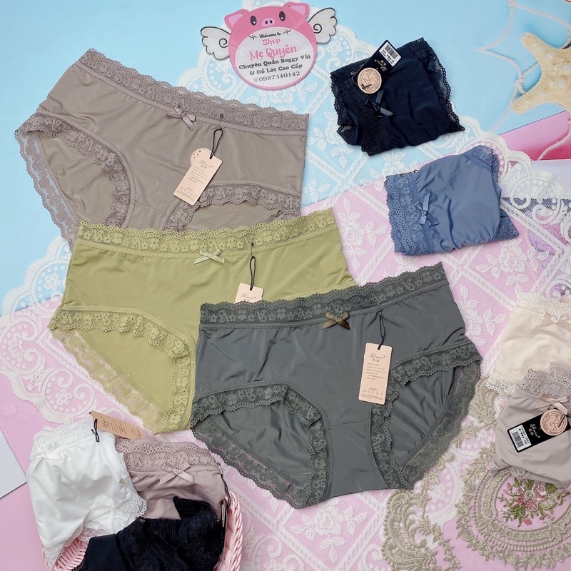 Quần lót thun lạnh phối viền ren siêu nhẹ, thoáng mát ngày Hè năng động